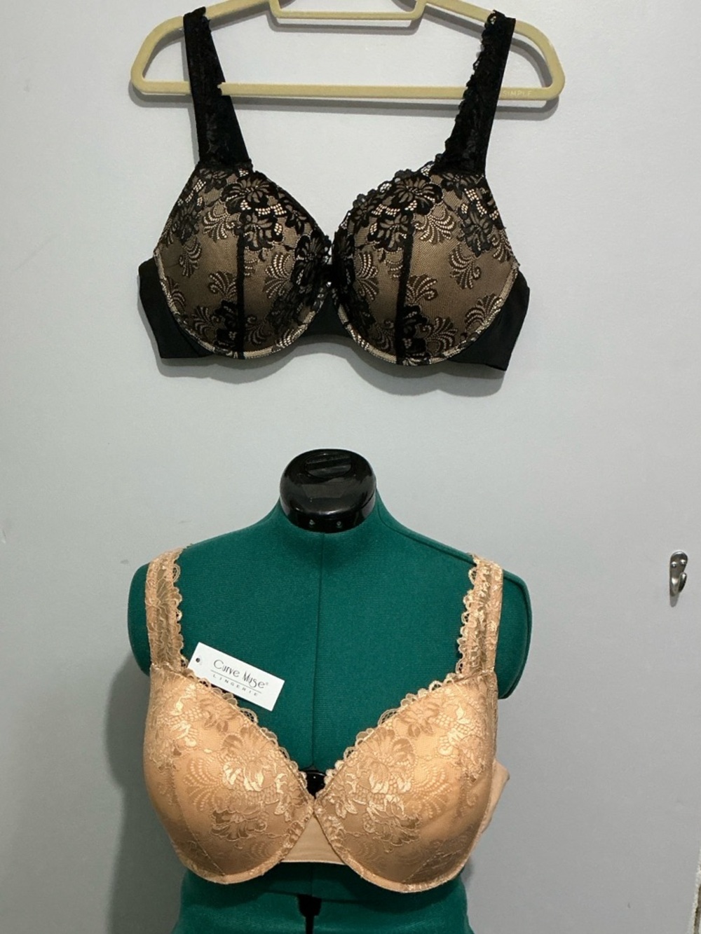 Curve Muse Plus size Push-up Convertible Underwire Lace Bra